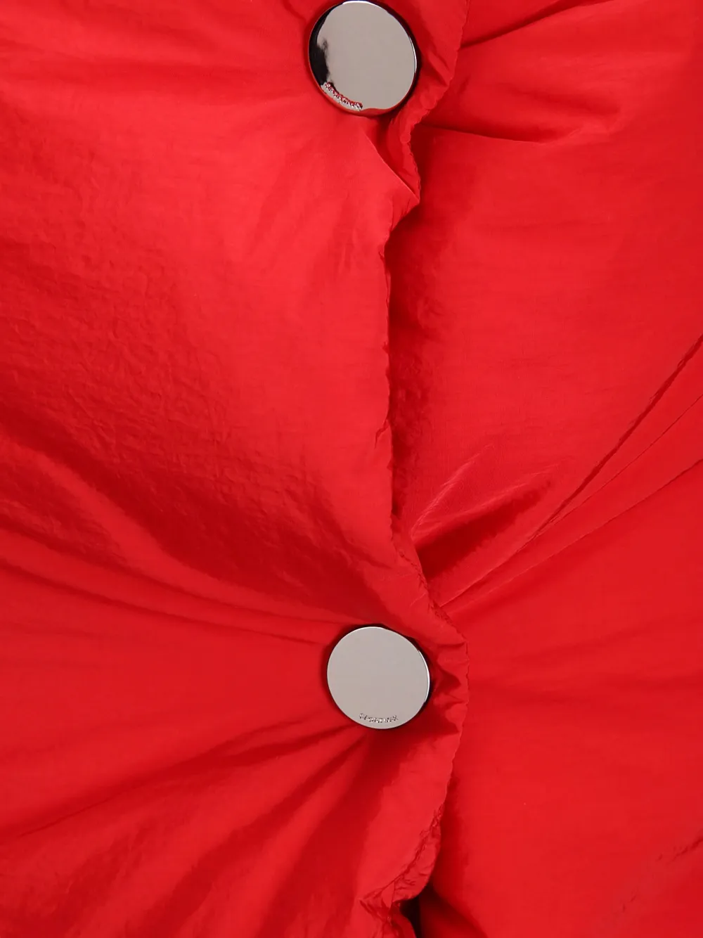 Sportmax Buttoned Padded Scarf In Red