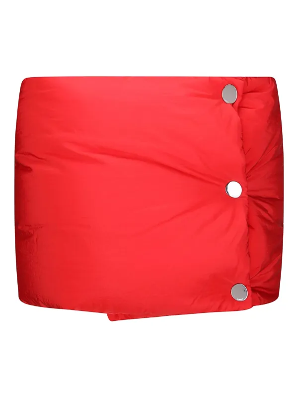 Sportmax Buttoned Padded Scarf in Red