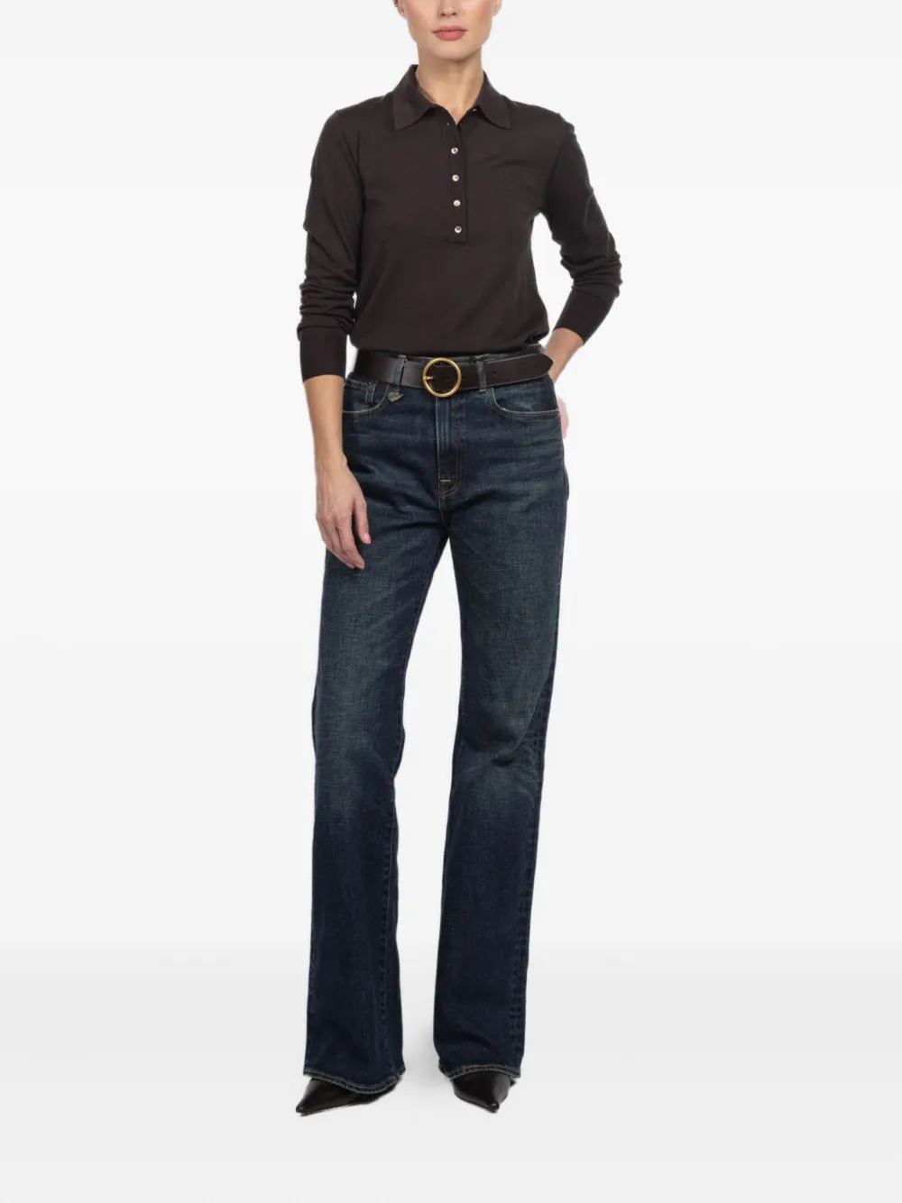 Kulson Jordan poloshirt met kraag met knopen - Bruin