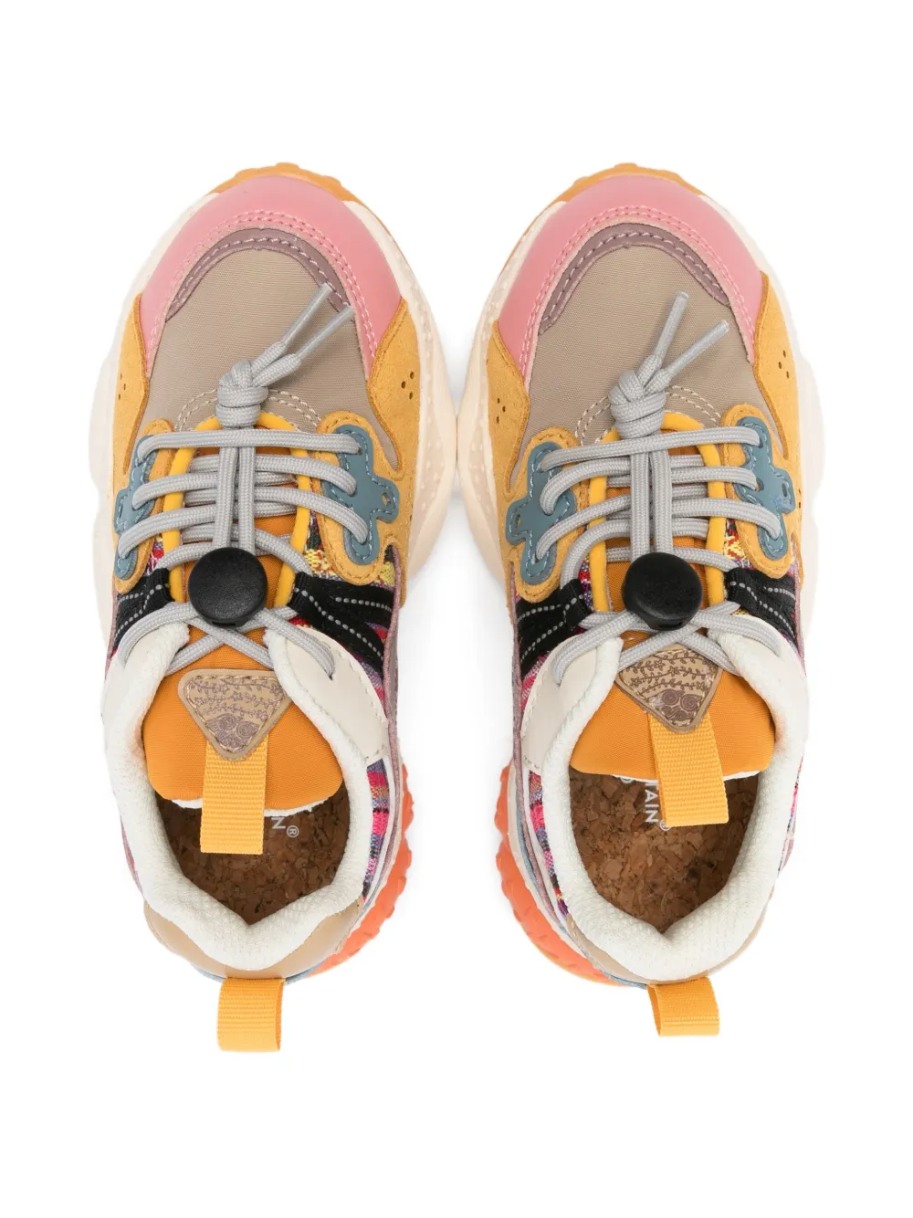 FLOWER MOUNTAIN KIDS Sneakers met vlakken Beige