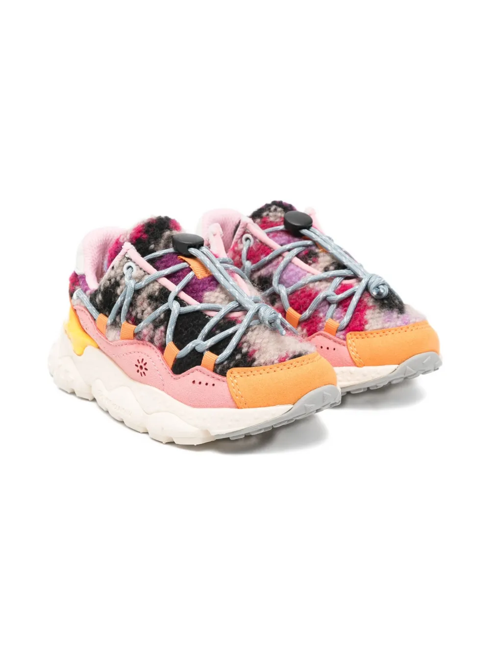 FLOWER MOUNTAIN KIDS panelled sneakers Roze