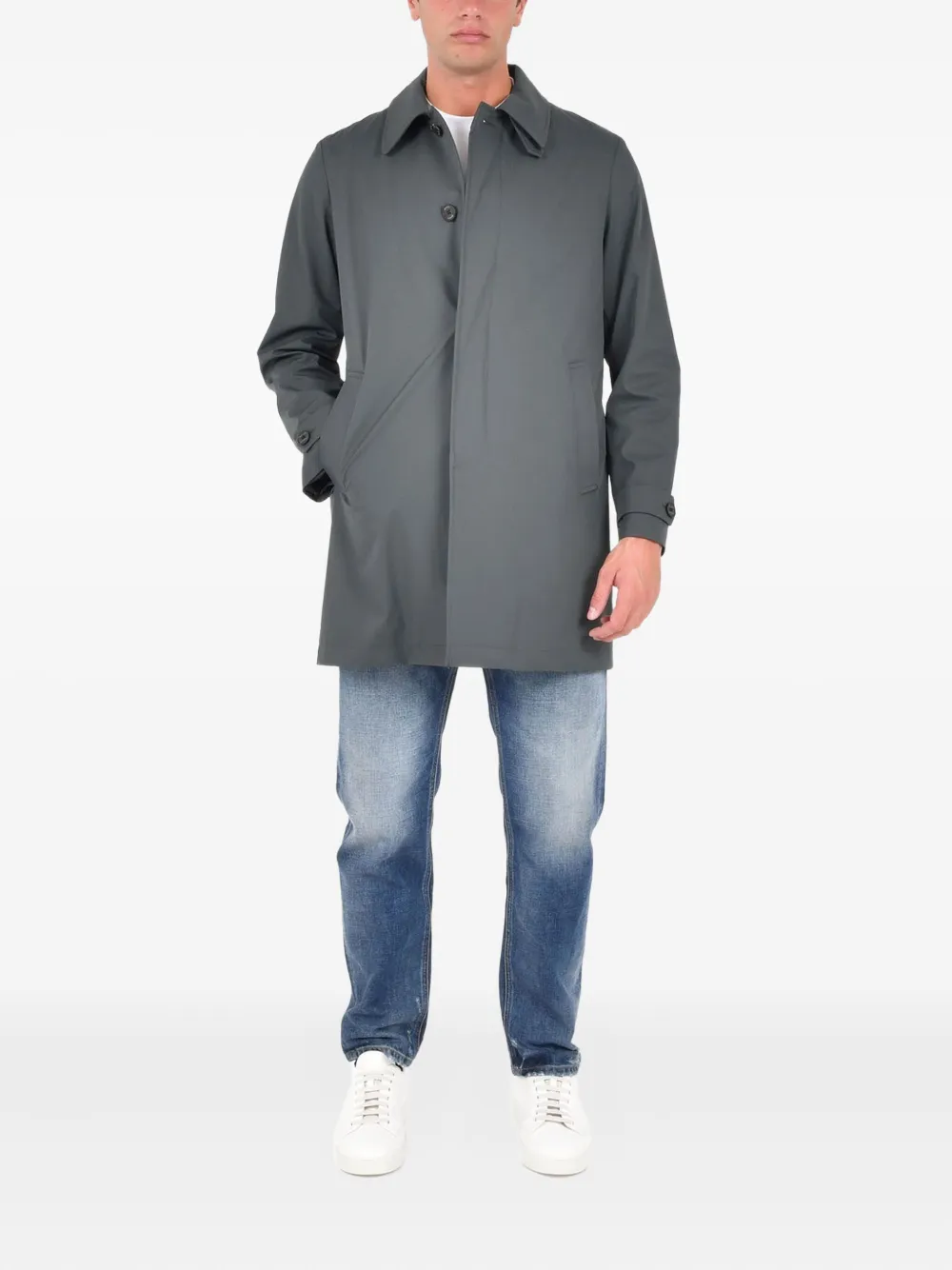 Drumohr buttoned coat | Single Breasted Coats | Image 2