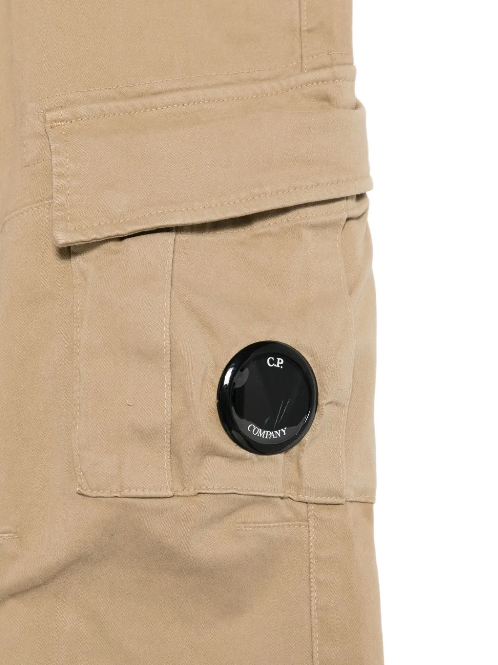 C.p. Company Lens-detail Cargo Pants In Brown