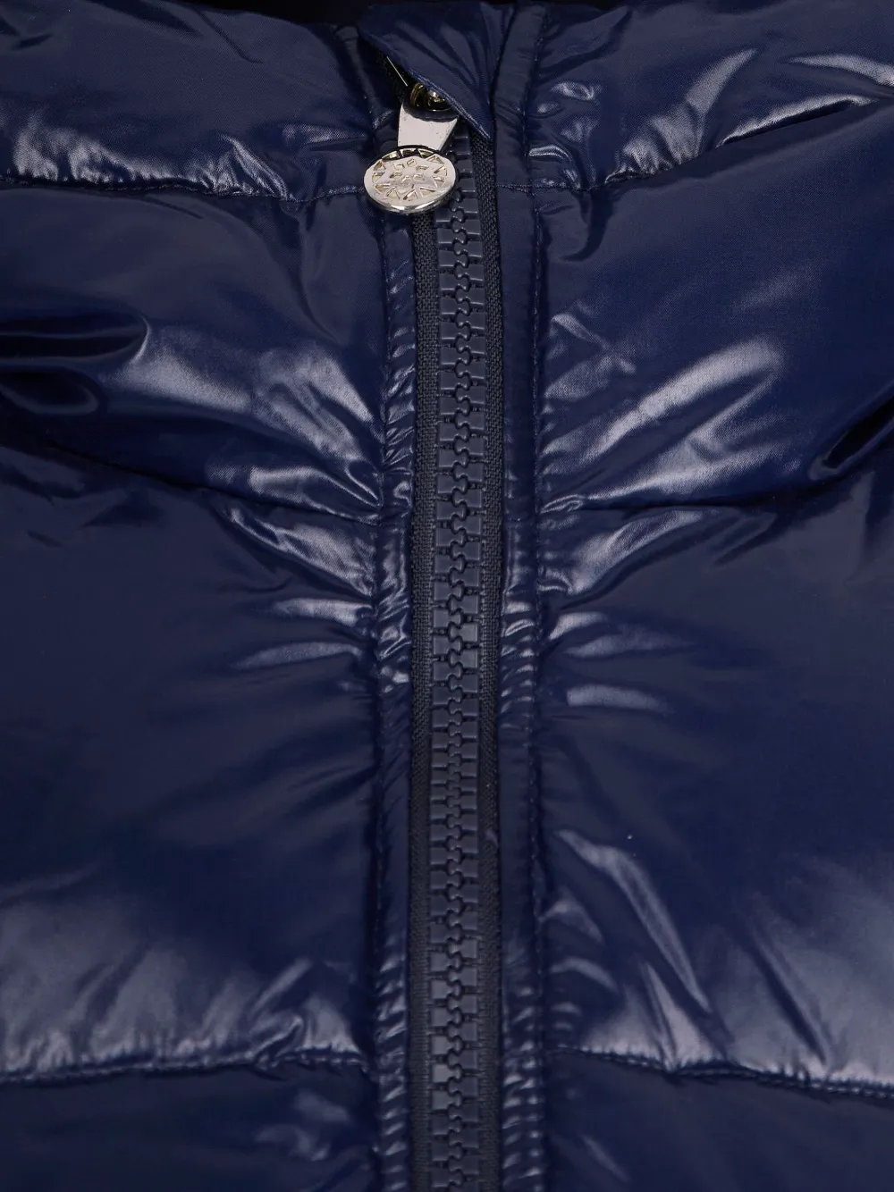 Pyrenex Piumino Bomber Laccato Con Cappuccio Blue In Blue