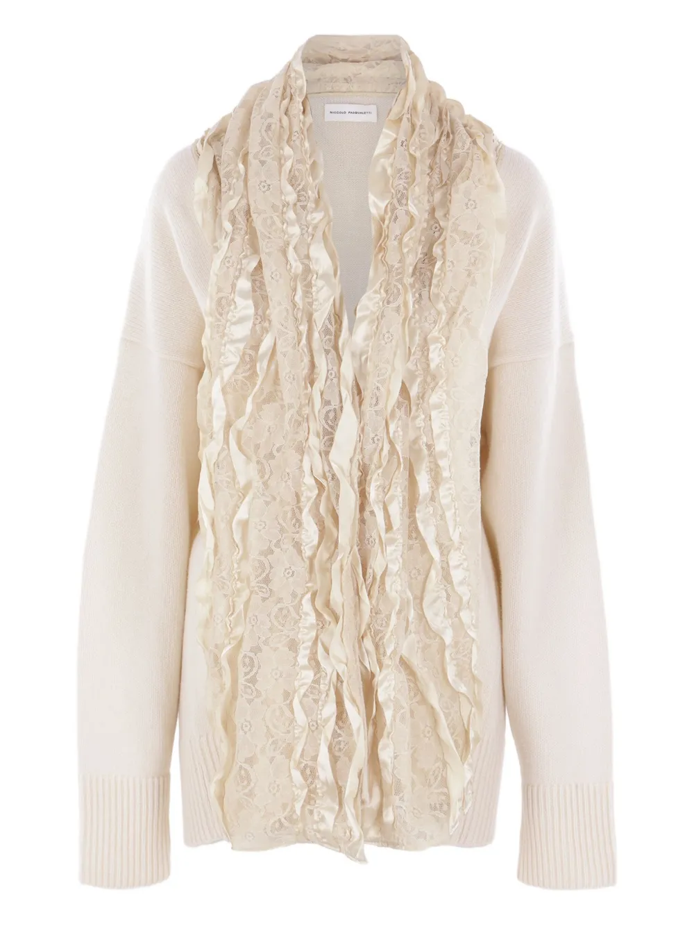 Niccolò Pasqualetti Floral-lace Cardigan In Neutral