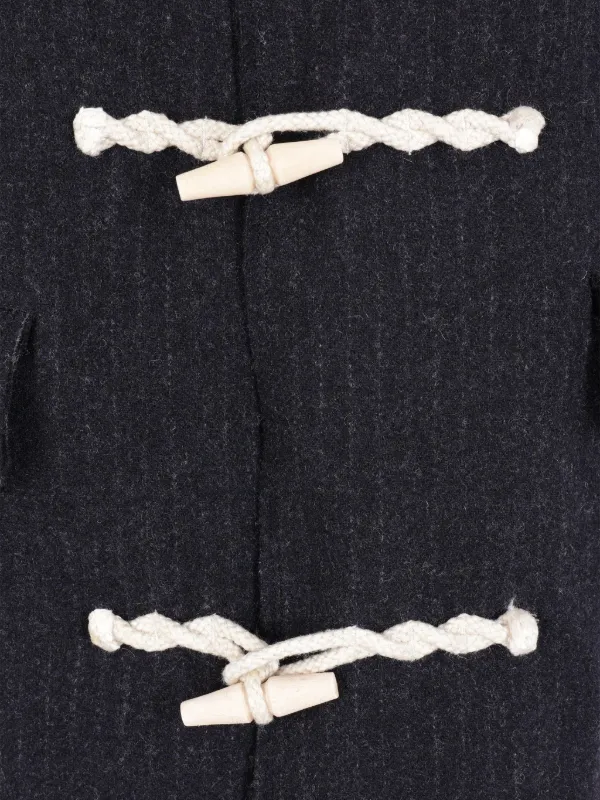 Comme Des Garçons Homme Pinstripe Toggle Coat | Blue | FARFETCH