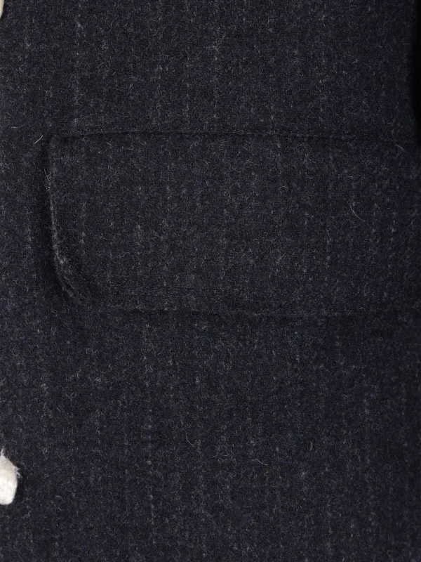 Comme Des Garçons Homme Pinstripe Toggle Coat | Blue | FARFETCH