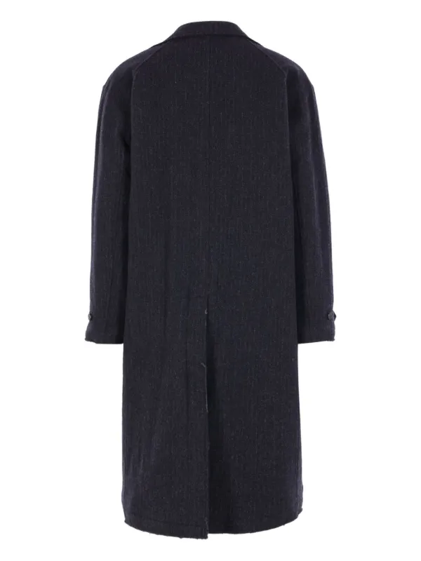 Comme Des Garçons Homme Pinstripe Toggle Coat | Blue | FARFETCH
