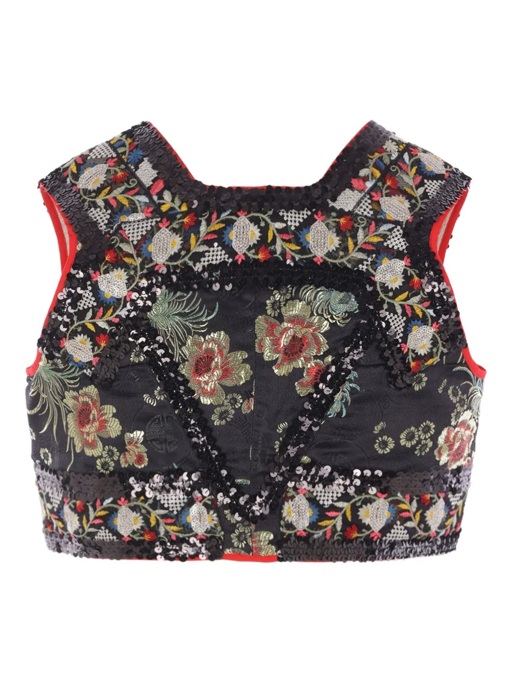 Comme des Garçons TAO floral embroidered sequin gilet | Waistcoats & Gilets | Image 2