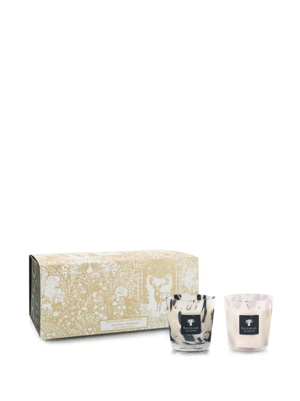 Baobab Collection Pearls Duo candles (set of two) | Purple | Image 1