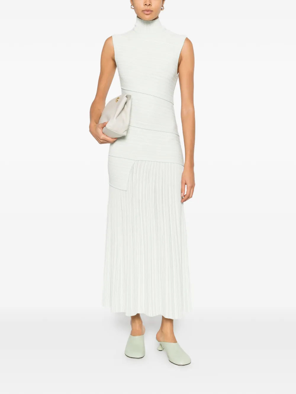 Proenza Schouler Federica geplooide maxi-jurk - Wit
