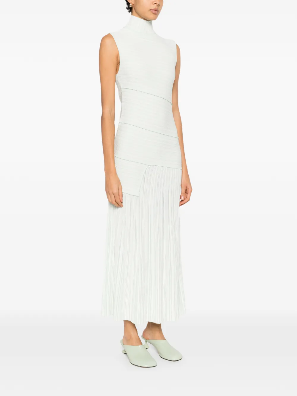 Proenza Schouler Federica geplooide maxi-jurk Wit