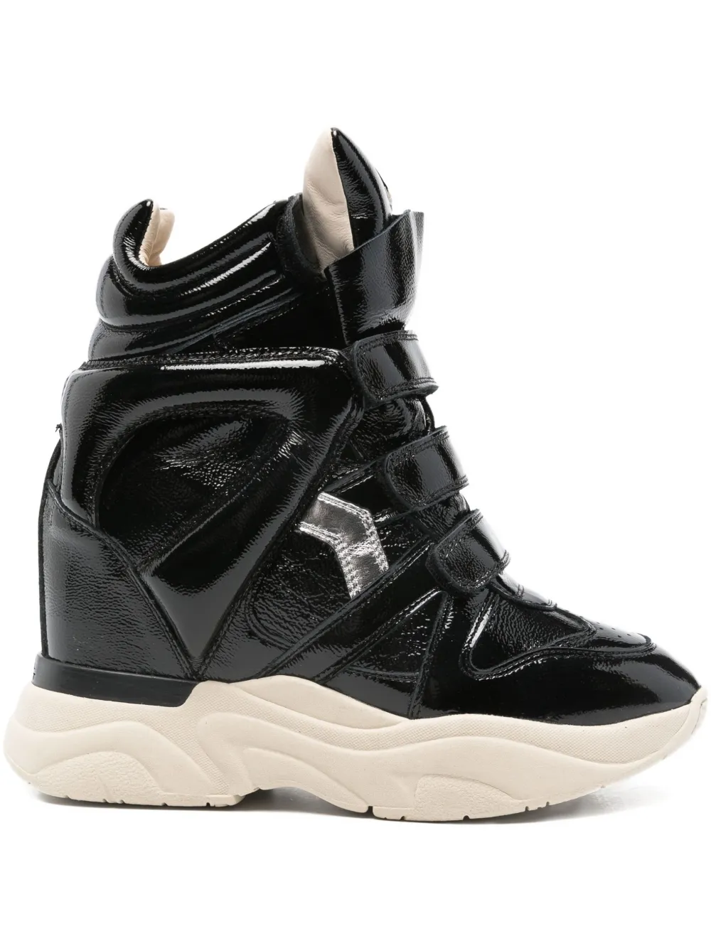 Isabel Marant High-top Sneakers With Glossy Chunky Sole In Multi