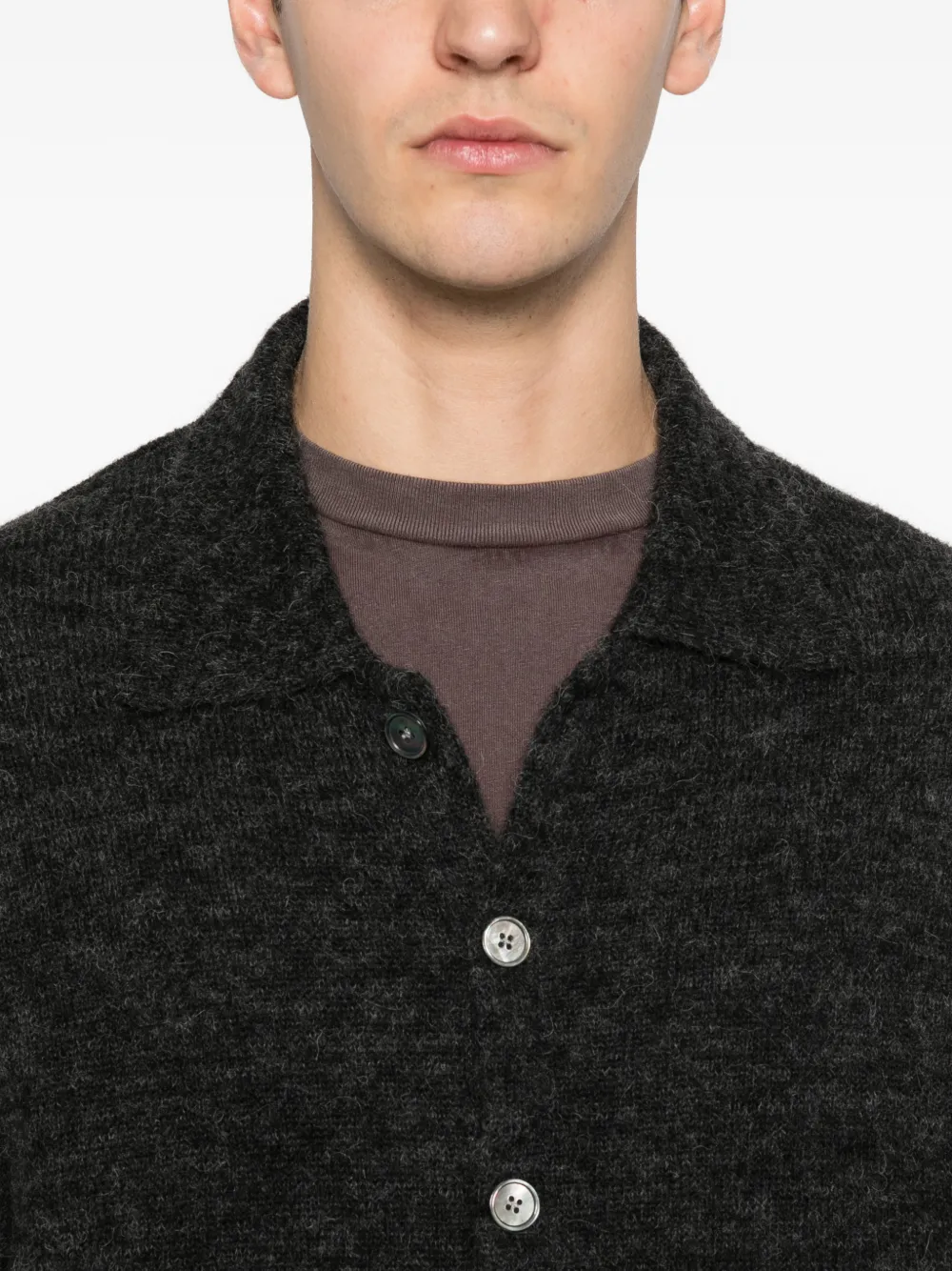 Our Legacy Polo Collar Cardigan In Gray