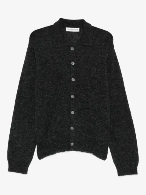 OUR LEGACY Evening Polo brushed-knit cardigan