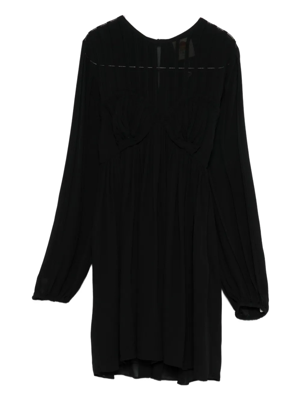 Farm Rio Pleated Midi Dress In Black