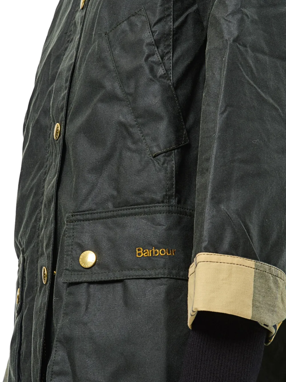 Barbour Katoenen jas met knopen Groen