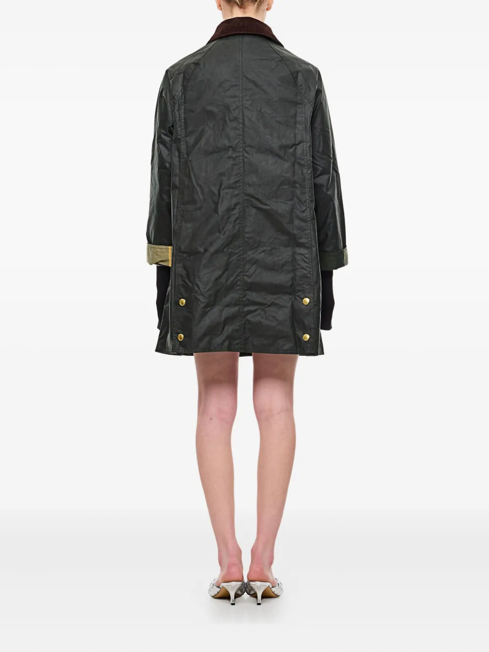 Barbour Katoenen jas met knopen Groen