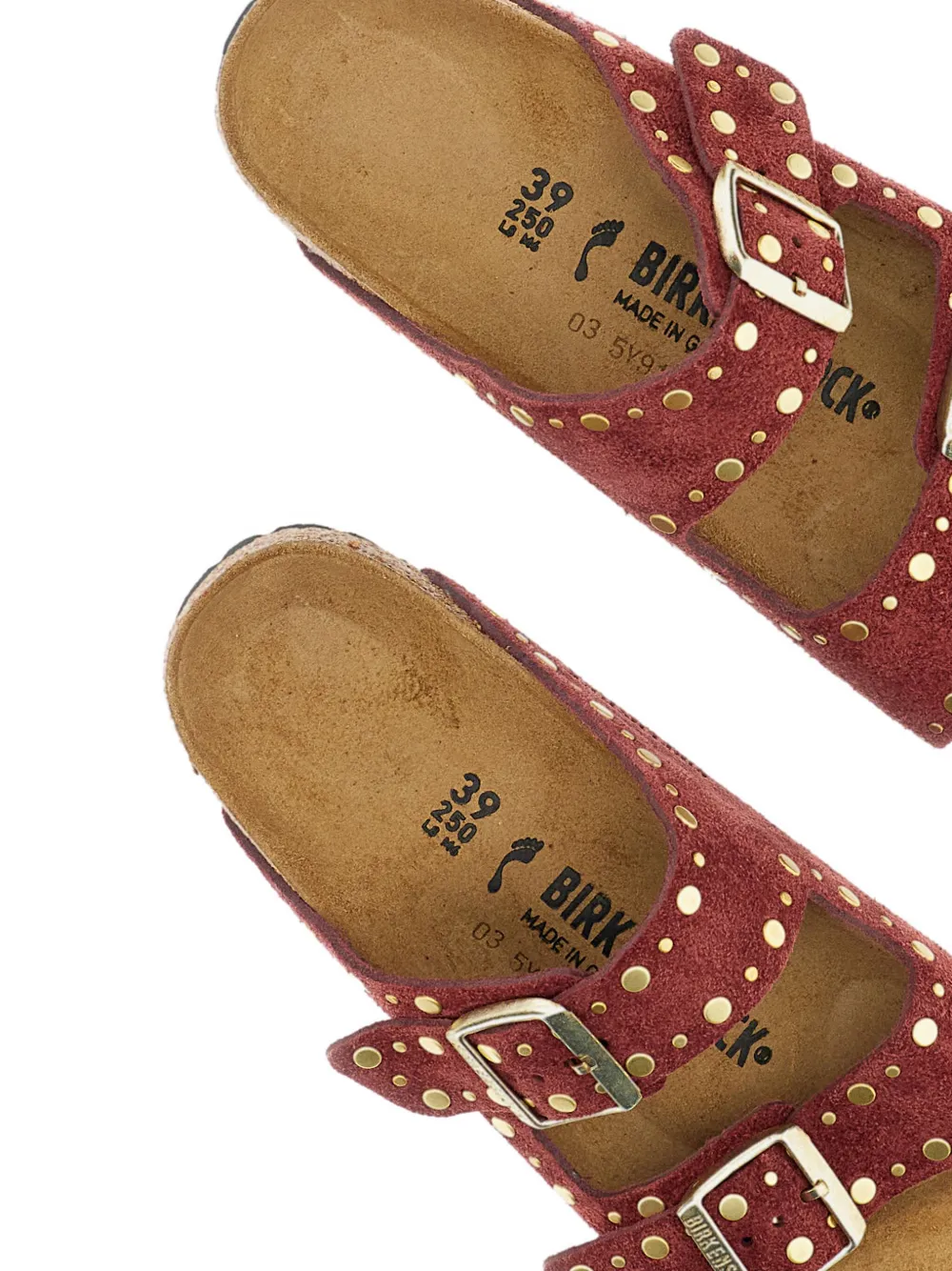 Birkenstock Sandalen met dubbele gesp Rood