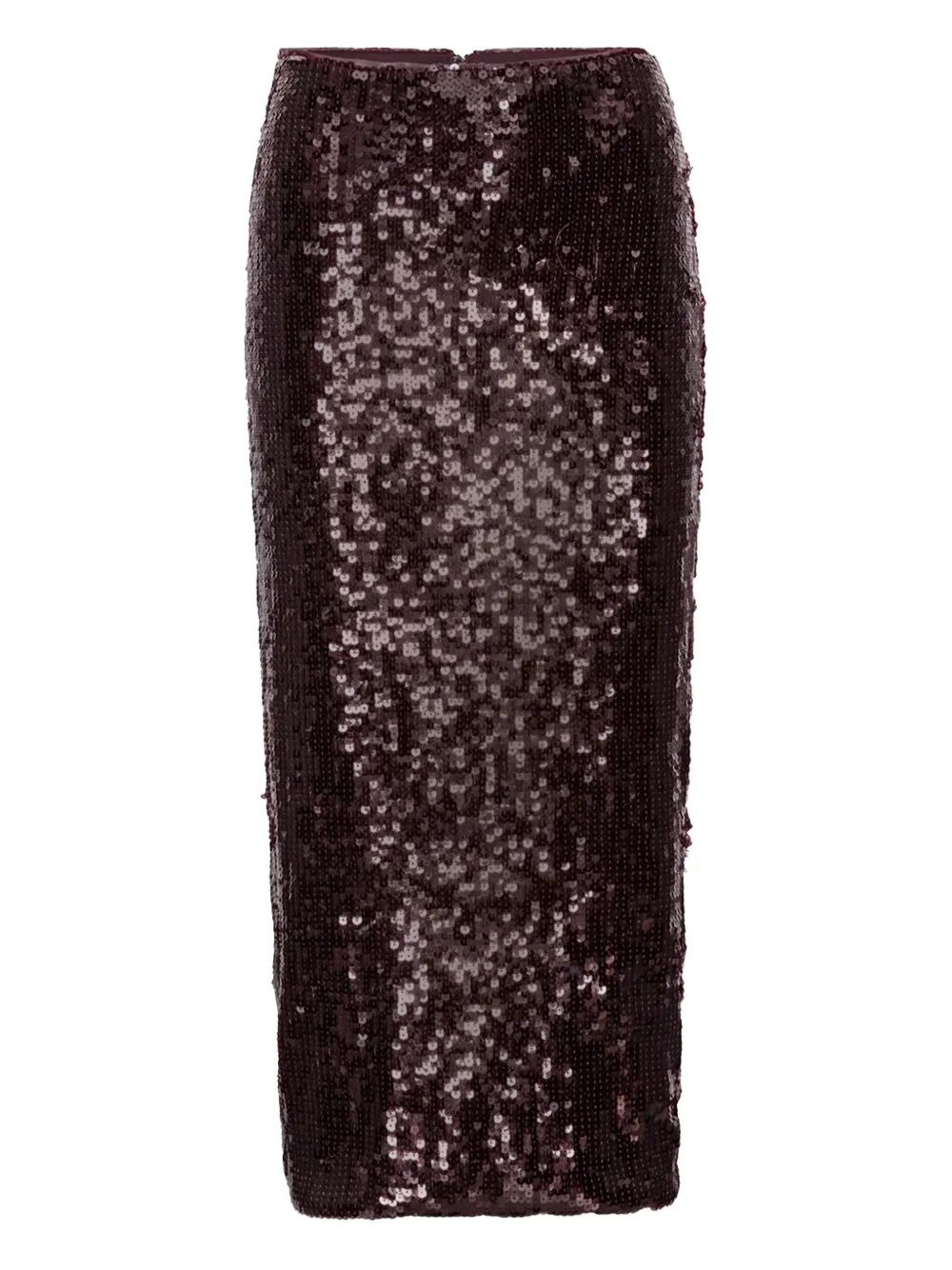 ROTATE BIRGER CHRISTENSEN sequin pencil midi skirt - Rood