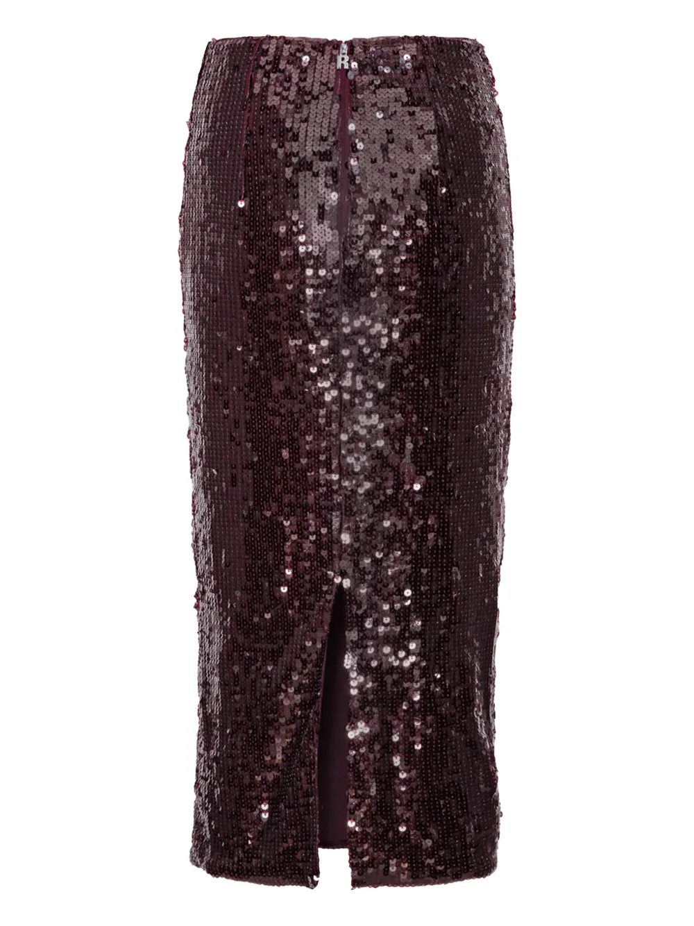Rotate Birger Christensen Sequin Pencil Midi Skirt In Red