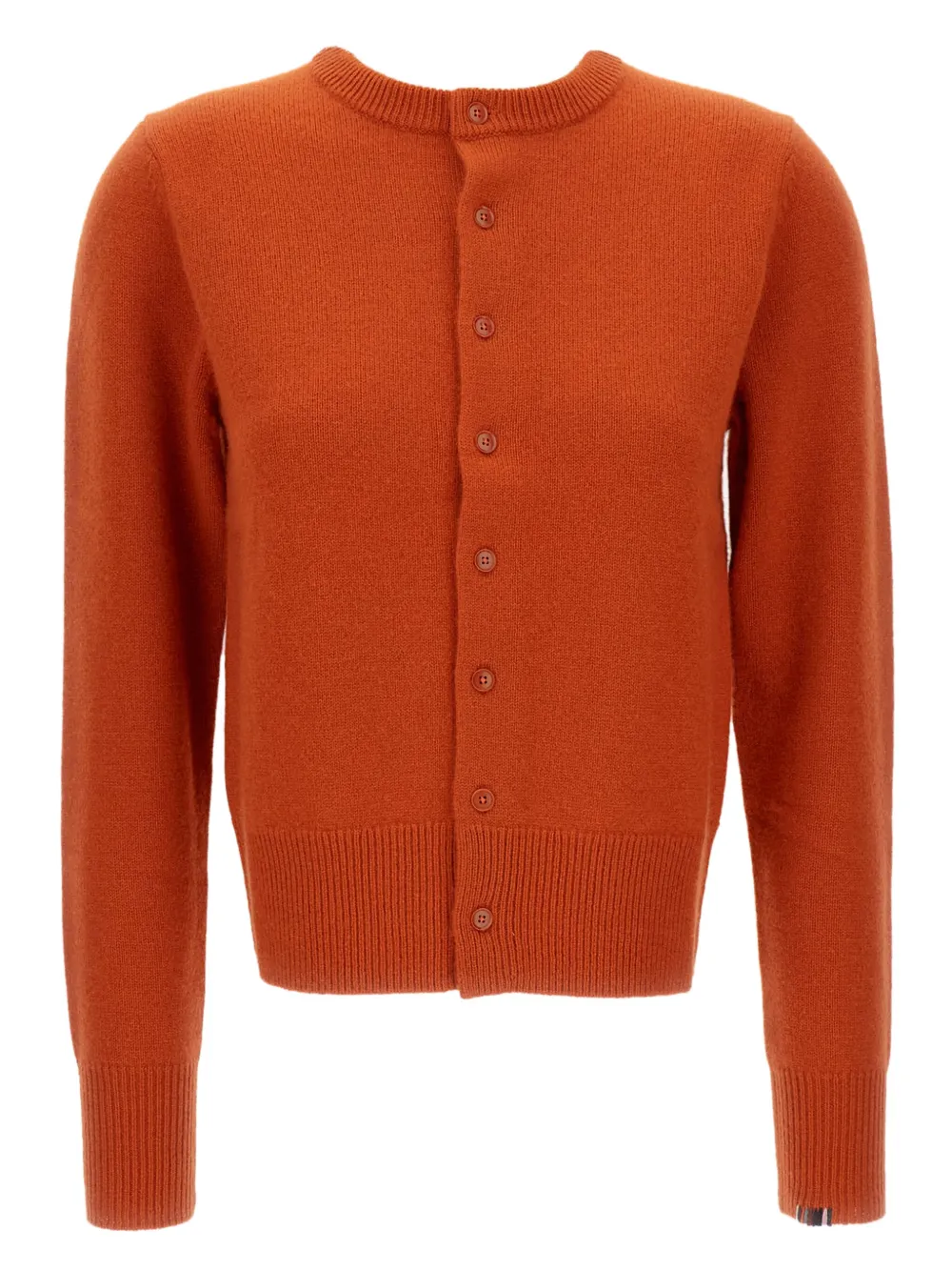 extreme cashmere Gerippter Cardigan mit rundem Ausschnitt - Orange