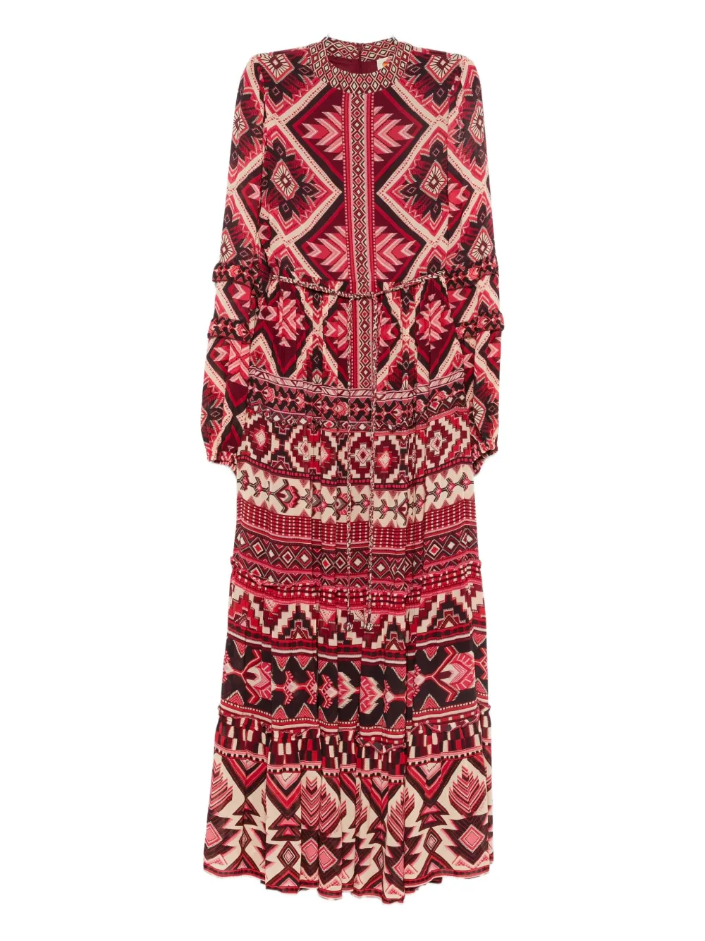 FARM Rio Ainika geometric-pattern maxi dress - Rosso
