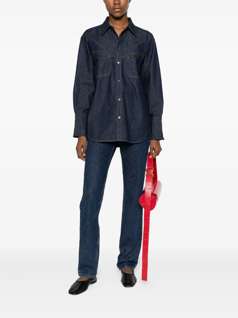 Citizens of Humanity chest-pocket denim shirt - Blauw