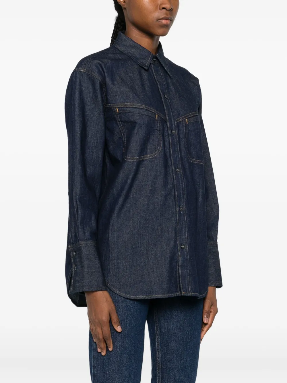 Citizen Of Humanity Chest-pocket Denim Shirt In Blue