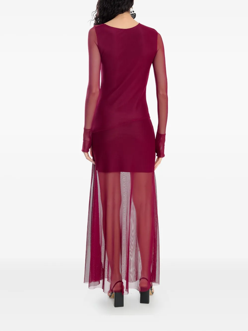 Amir Slama X Astrid Asymmetric-neck Maxi Dress In Red