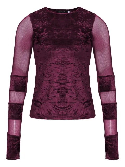 Amir Slama x Astrid mesh-panel top