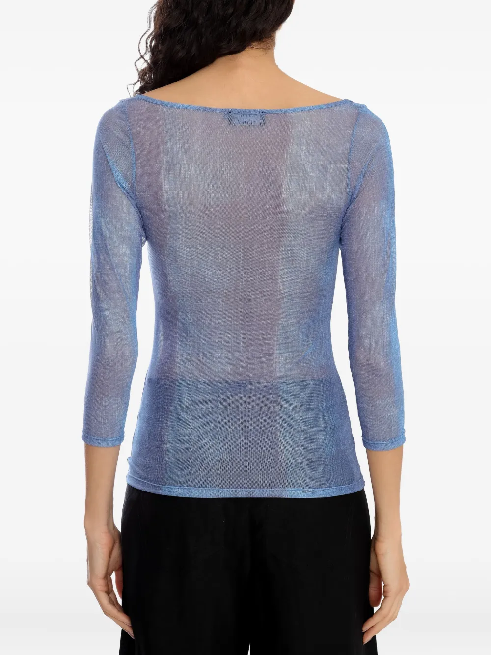 Amir Slama X Astrid Square-neck Top In Blue