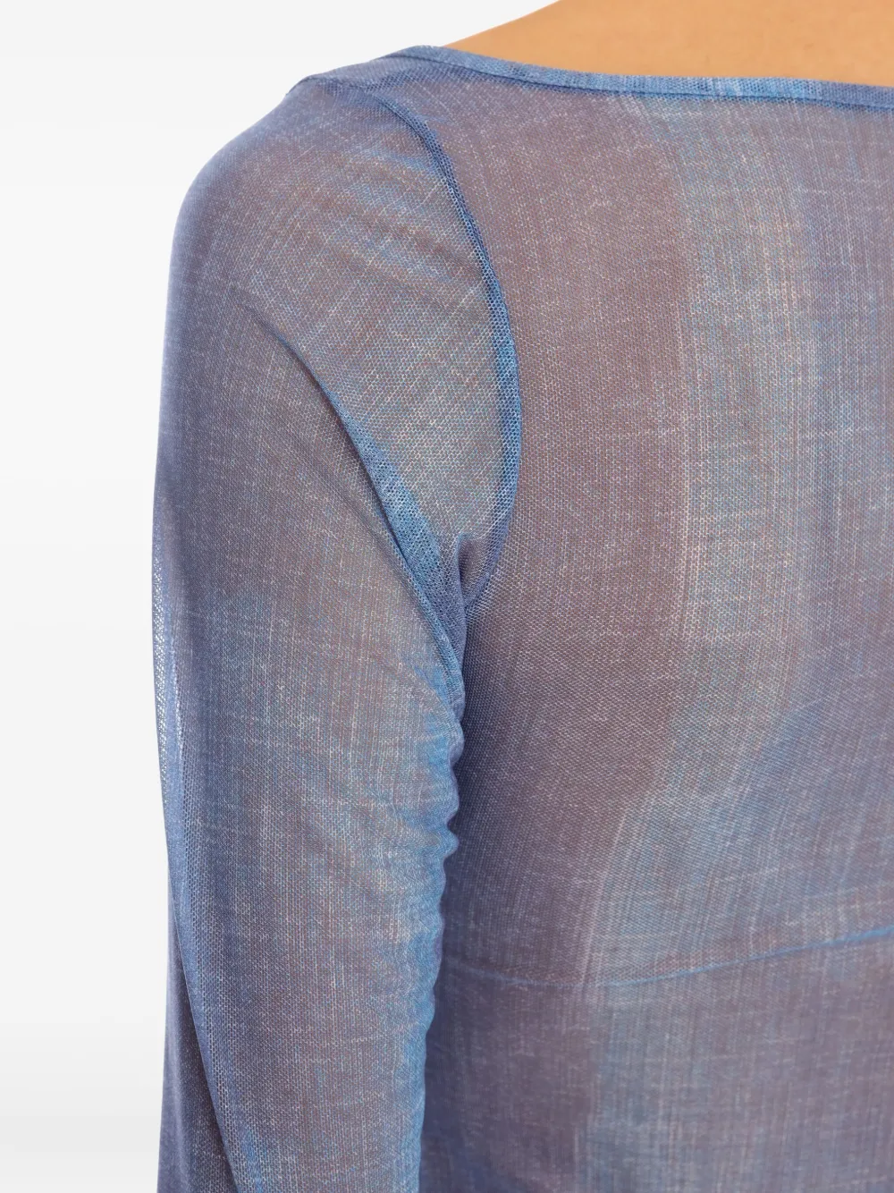 Amir Slama X Astrid Square-neck Top In Blue