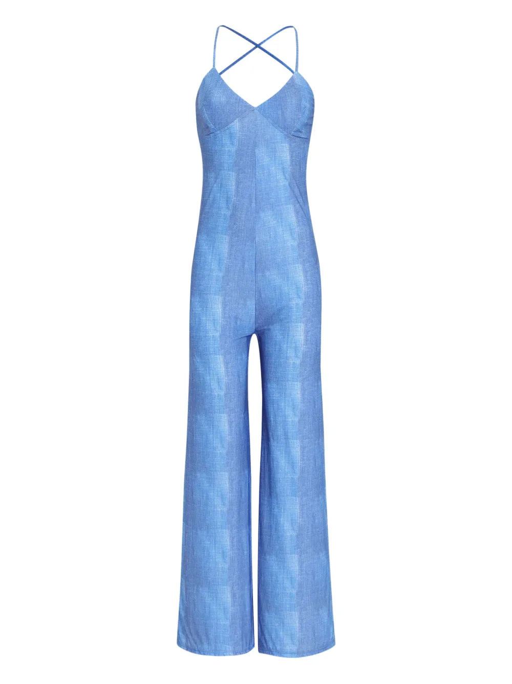 Amir Slama x Astrid check-print jumpsuit - ブルー Amir Slama x Astrid check-print jumpsuit - ブルー