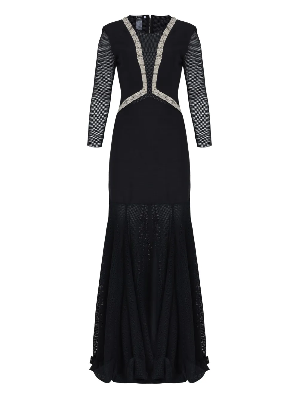 Amir Slama x Astrid mesh-panel maxi dress - ブラック Amir Slama x Astrid mesh-panel maxi dress - ブラック