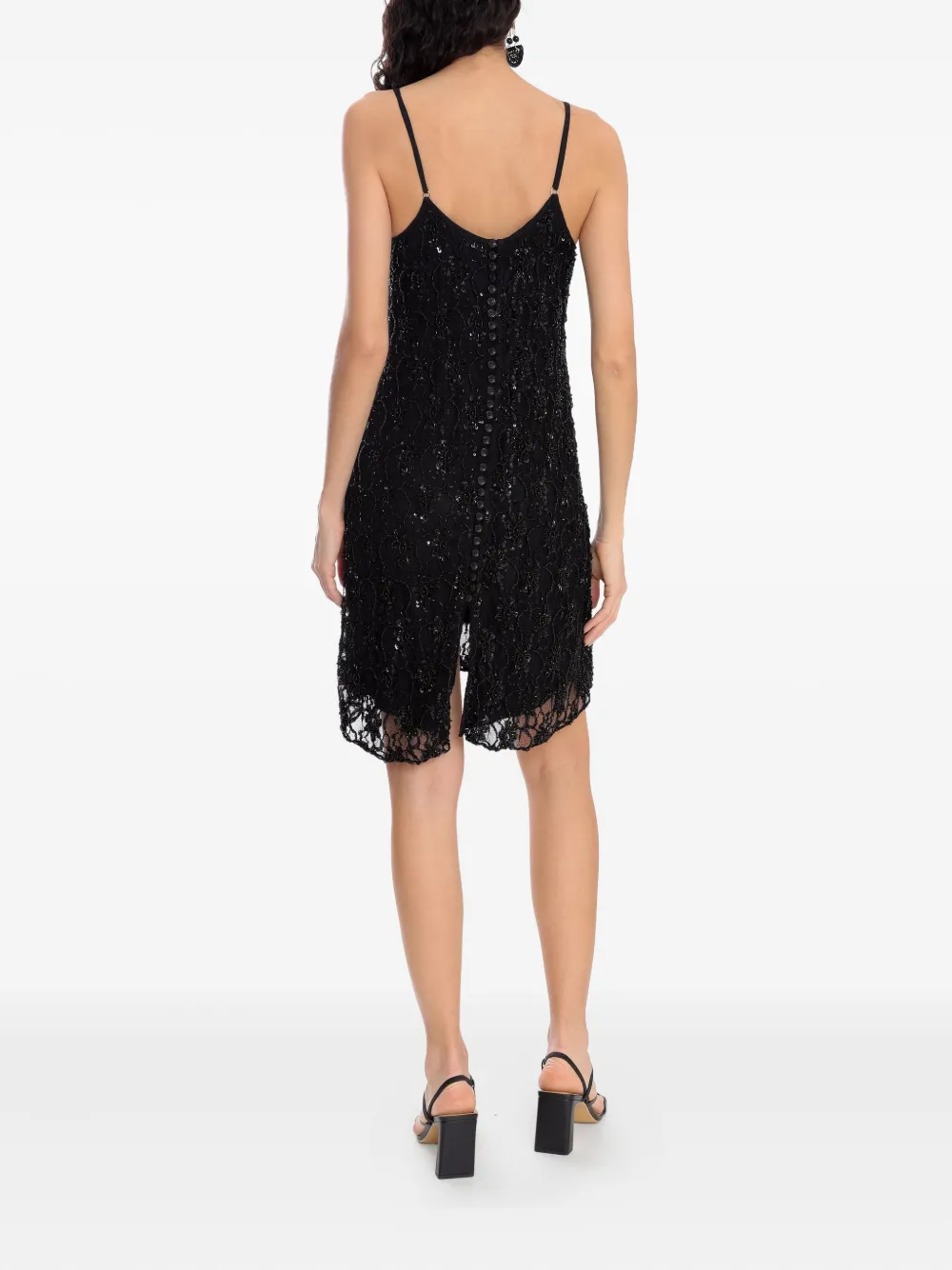 Amir Slama X Astrid Sequin-embellished Mini Dress In Black