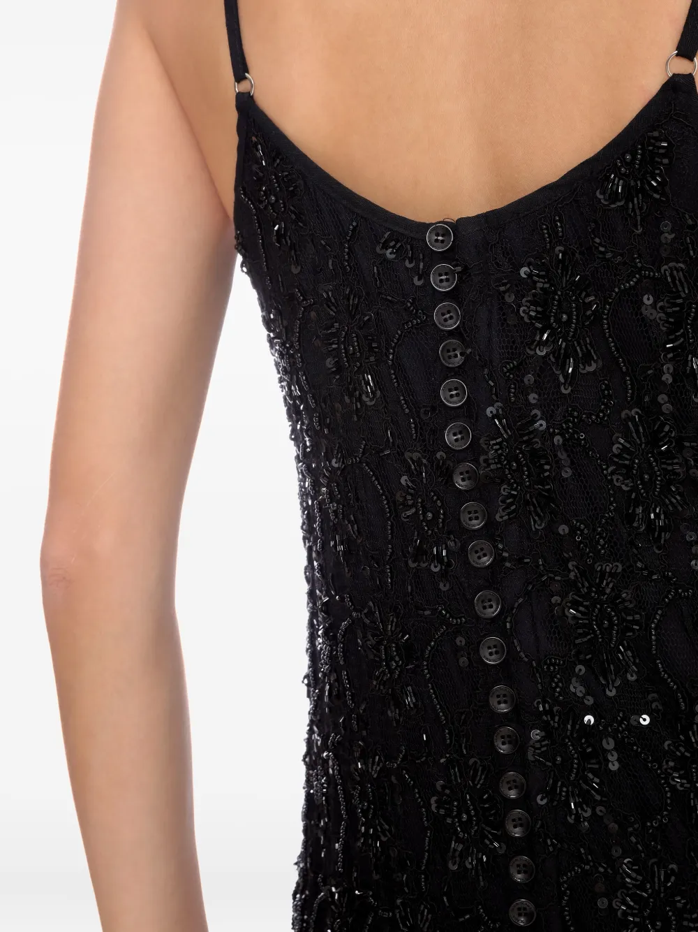 Amir Slama X Astrid Sequin-embellished Mini Dress In Black