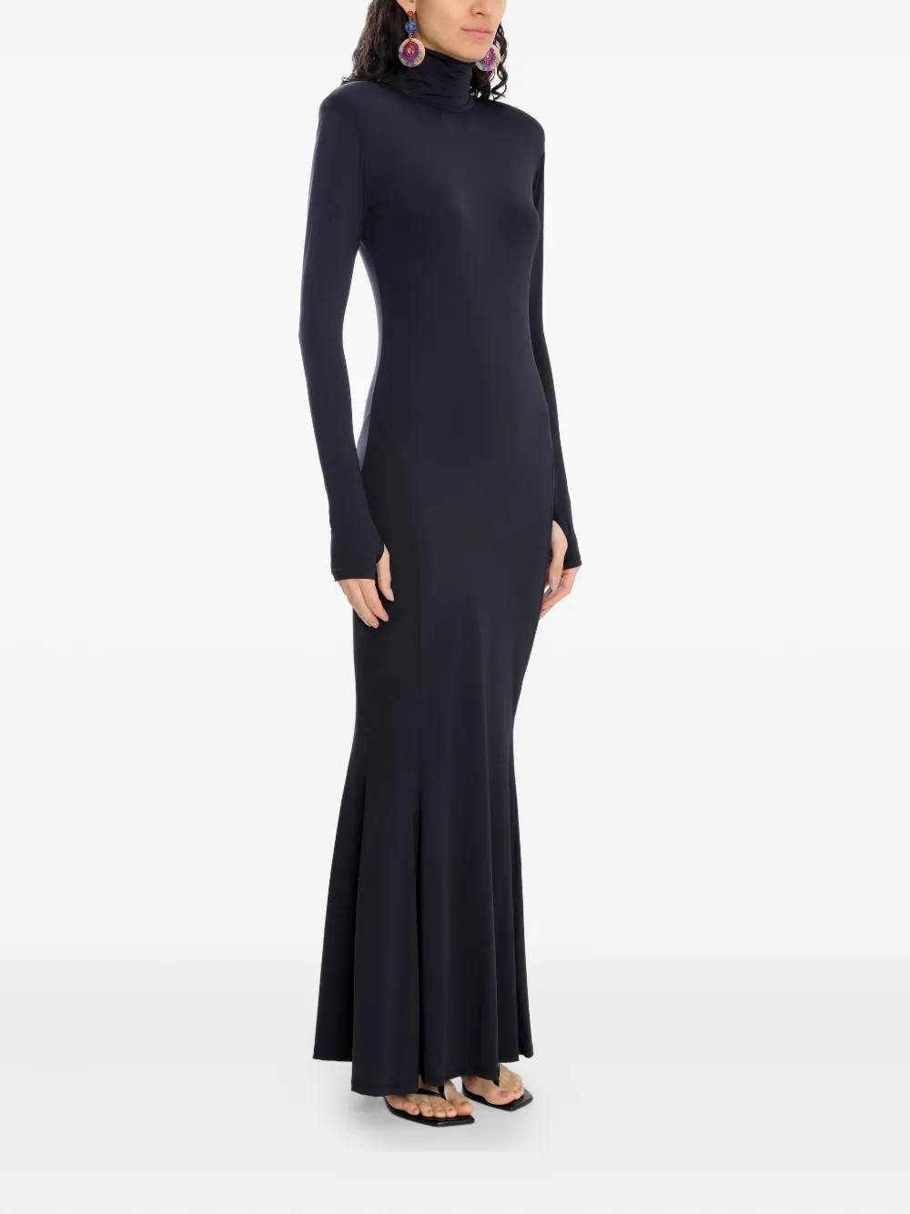 Amir Slama X Astrid High-neck Maxi Dress In Black