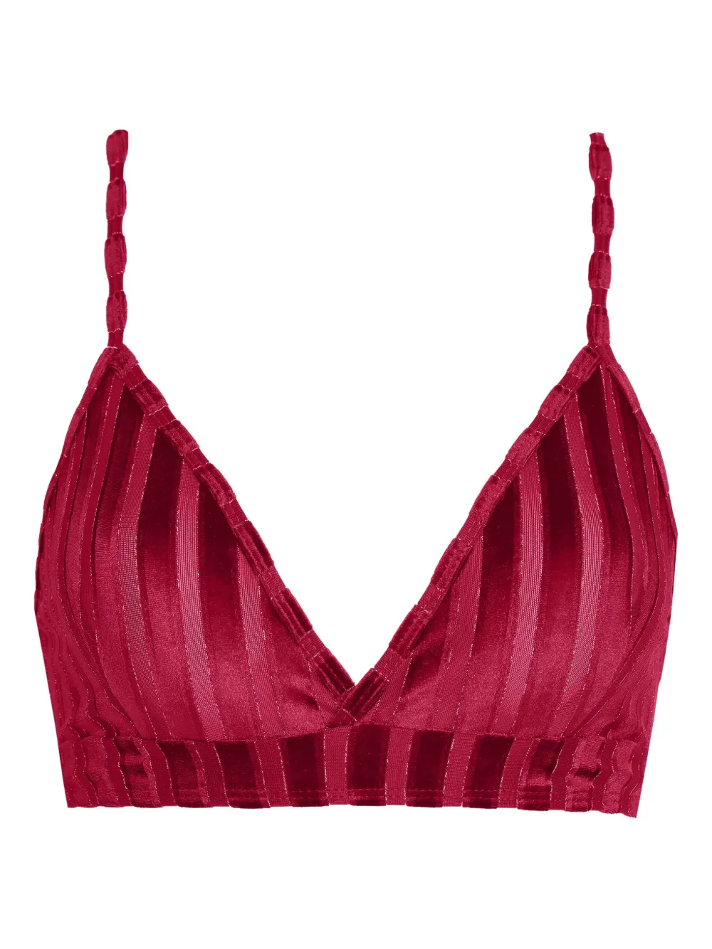 Amir Slama X Astrid Striped Crop Top In Purple