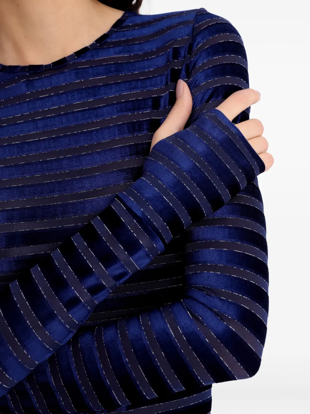 Amir Slama X Astrid Striped Maxi Dress In Blue