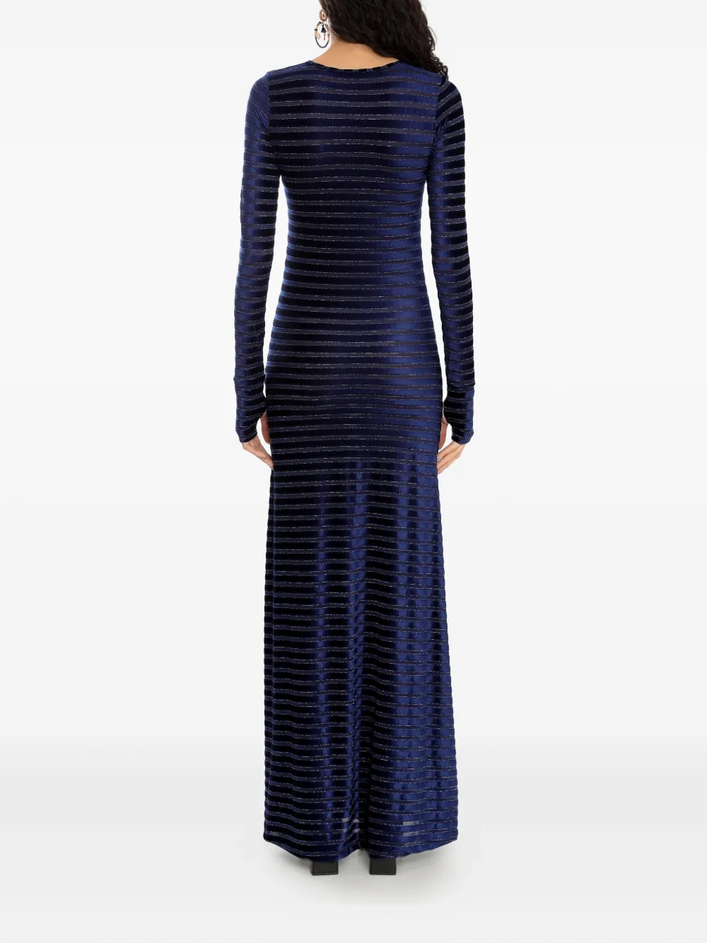 Amir Slama X Astrid Striped Maxi Dress In Blue