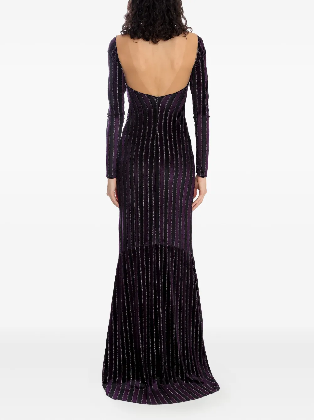 Amir Slama X Astrid Striped Maxi Dress In Purple