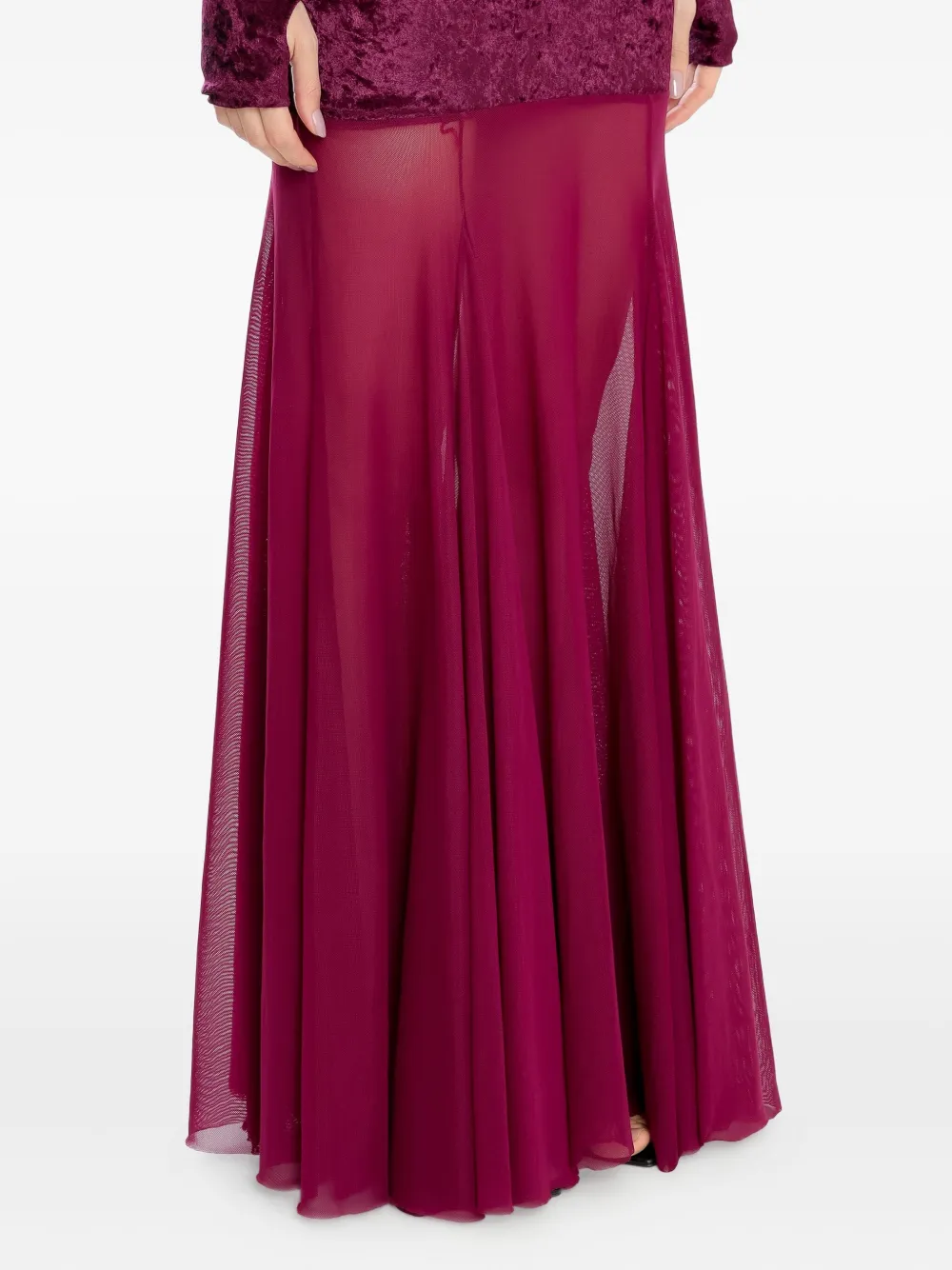 Amir Slama X Astrid Panelled Maxi Skirt In Purple