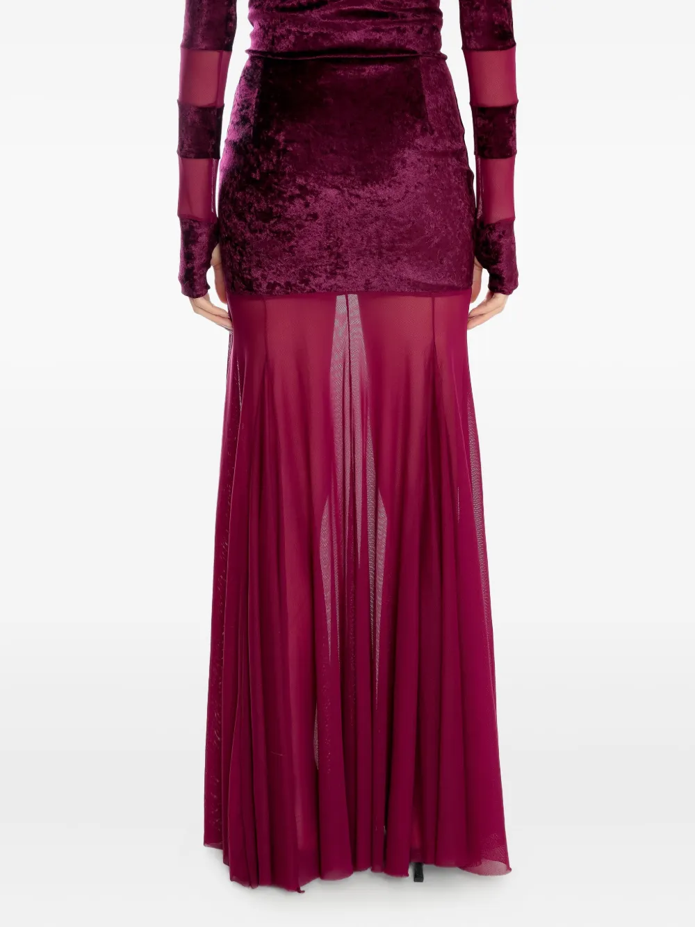 Amir Slama X Astrid Panelled Maxi Skirt In Purple
