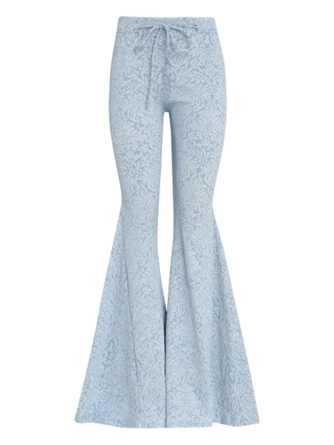 Amir Slama pantalones con motivo floral en jacquard en colaboración con Astrid