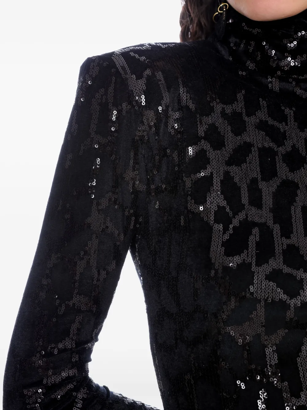 Amir Slama X Astrid Sequined Maxi Dress In Black