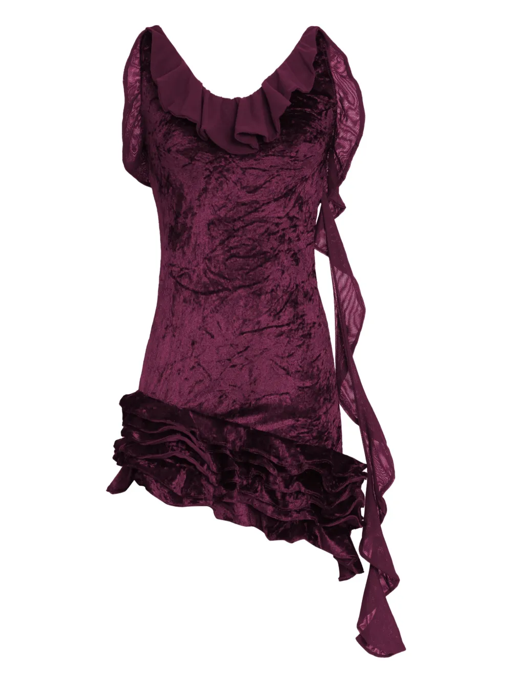 Amir Slama x Astrid ruffled mini dress - レッド Amir Slama x Astrid ruffled mini dress - レッド