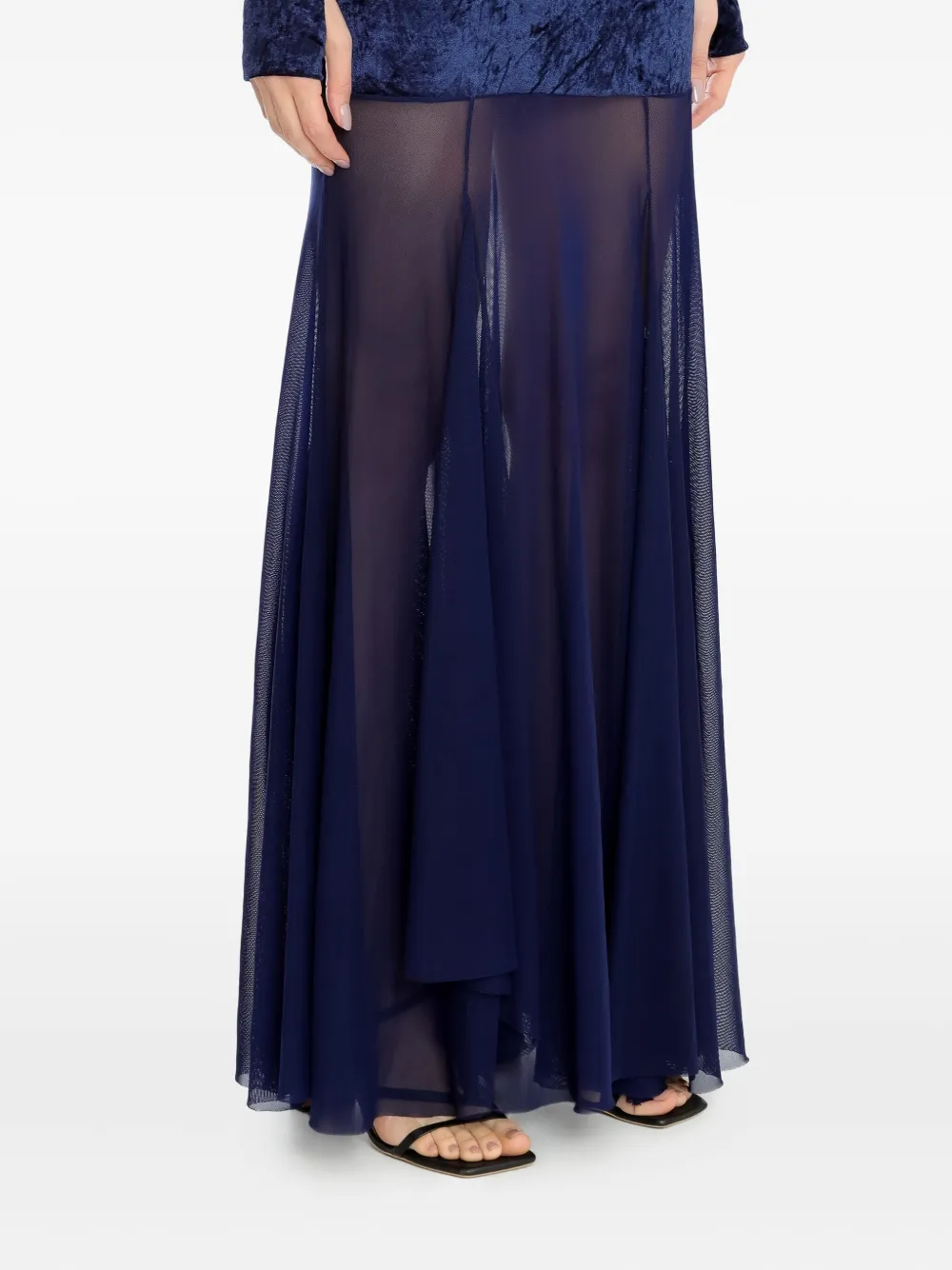 Amir Slama X Astrid Panelled Maxi Skirt In Blue