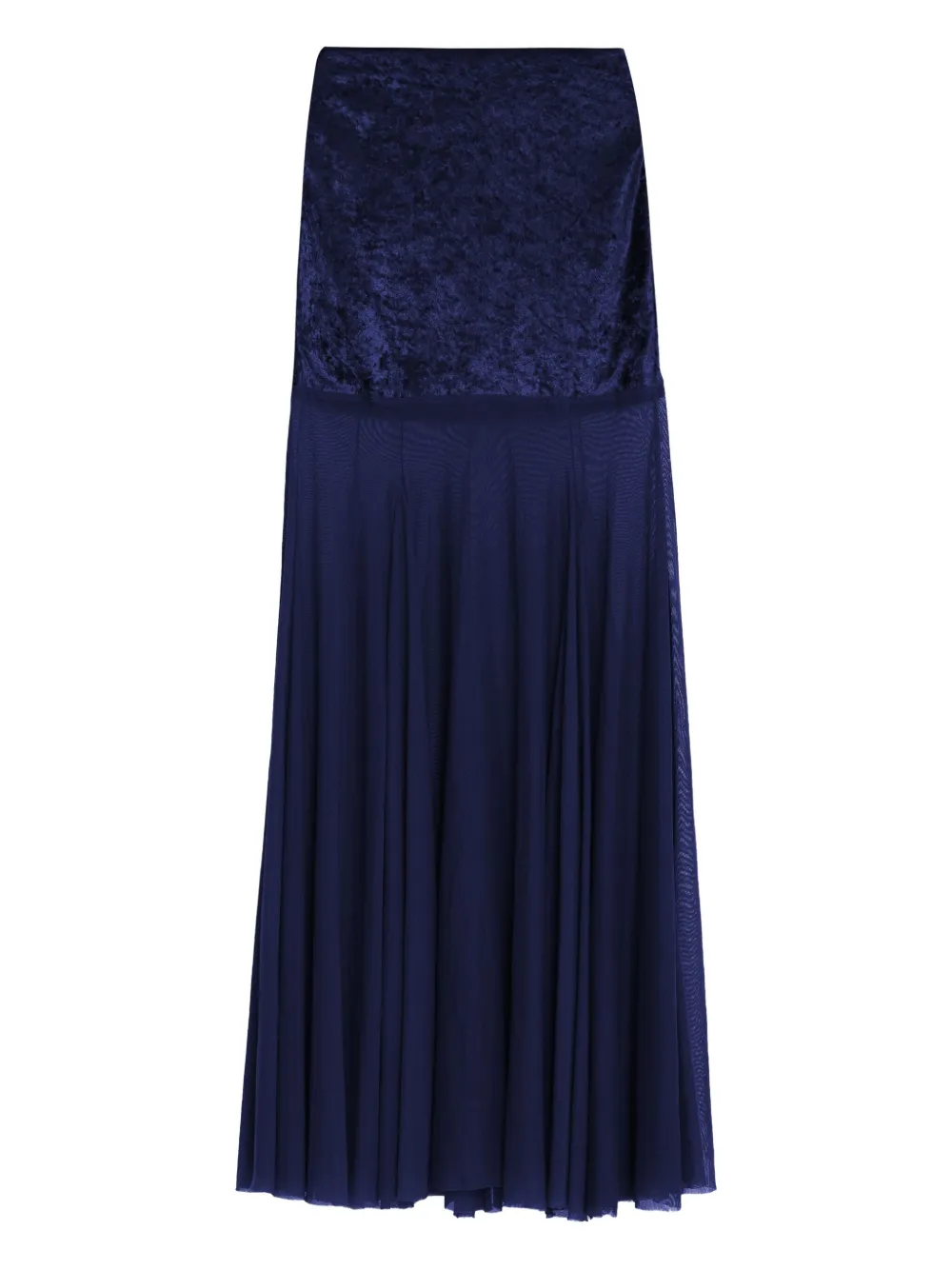Amir Slama x Astrid panelled maxi skirt - ブルー Amir Slama x Astrid panelled maxi skirt - ブルー