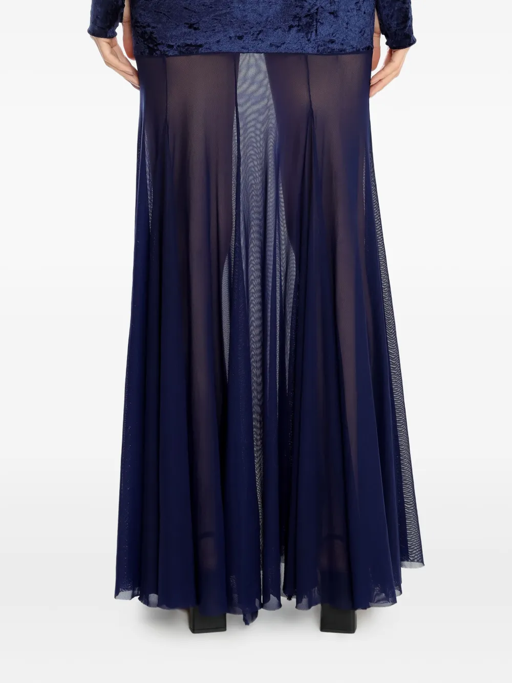 Amir Slama X Astrid Panelled Maxi Skirt In Blue